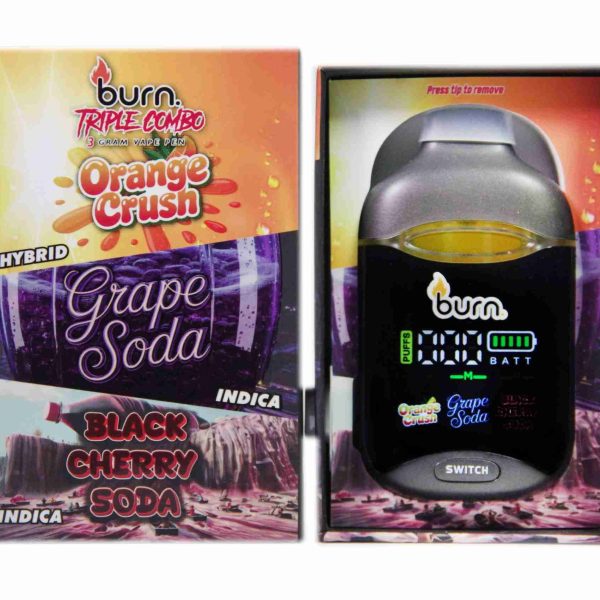 Burn Triple Combo – Disposable Vape – 3 Gram