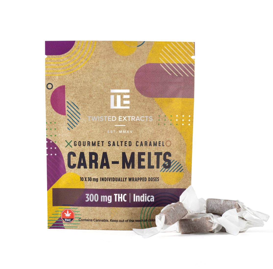 Twisted Extracts - Indica Salted Cara-Melts (300mg THC)